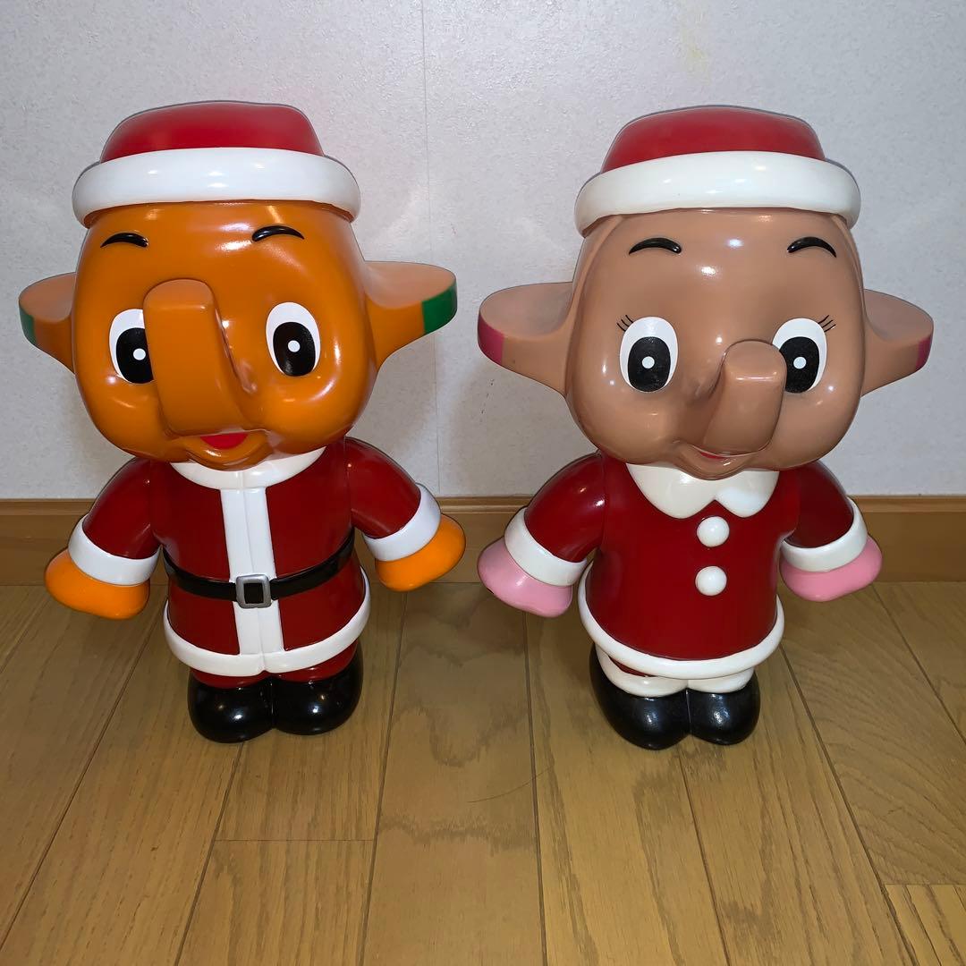 本日限り値下げ早い者勝ち！サトちゃんサトコちゃん　30cm巨大サンタ貯金箱