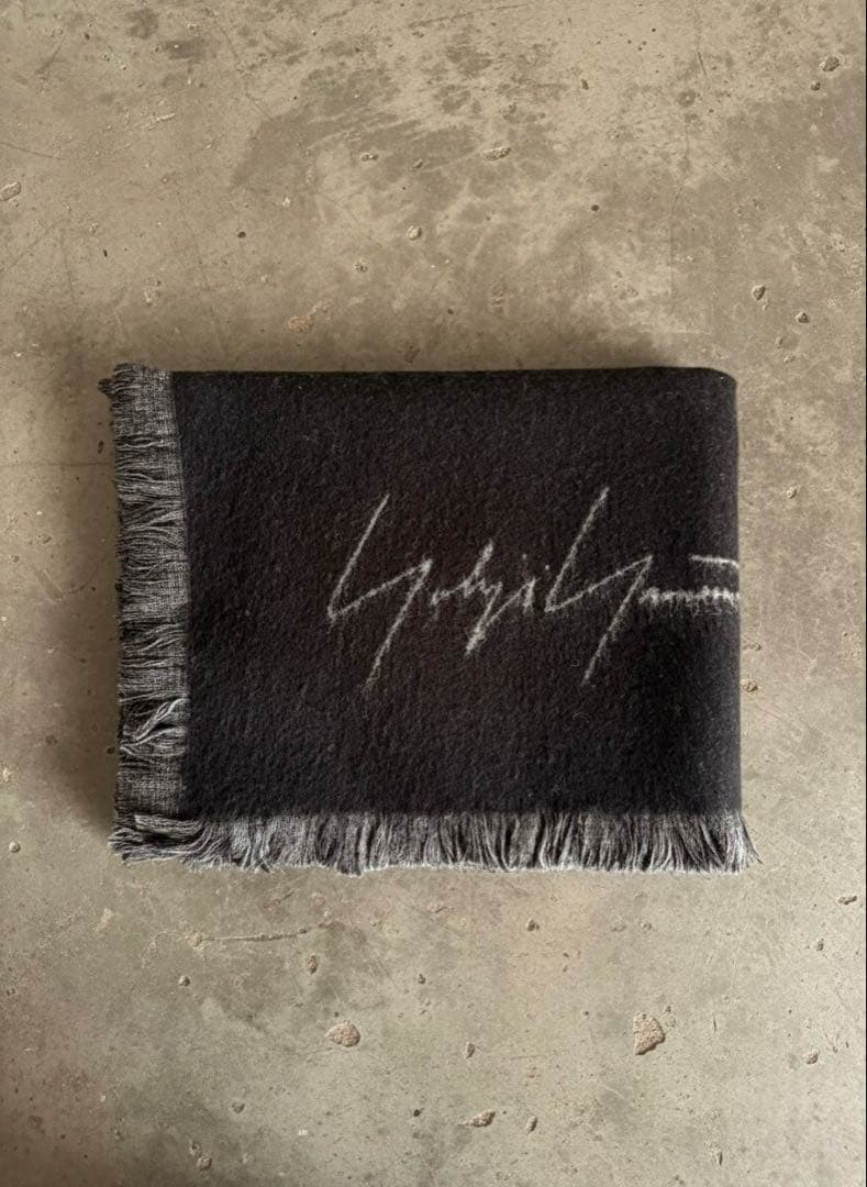 非売品 25-26AW ヨウジヤマモト ウール ブランケット ロゴ入り 今期 黒