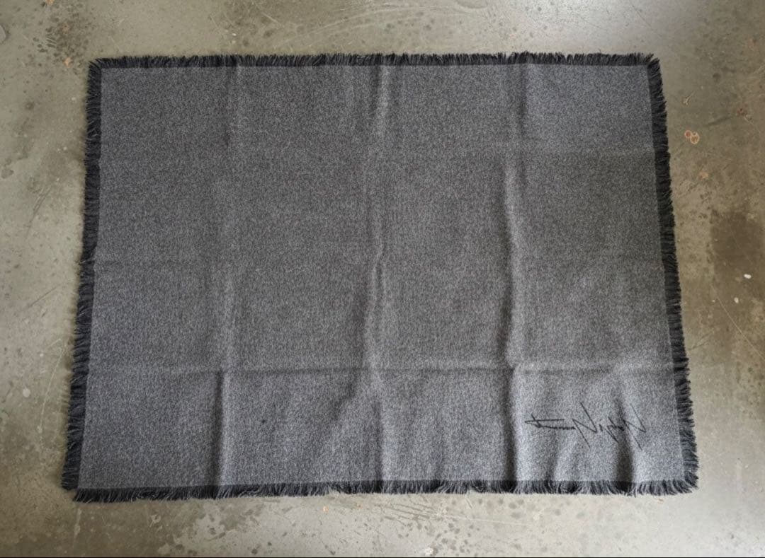 非売品 25-26AW ヨウジヤマモト ウール ブランケット ロゴ入り 今期 黒