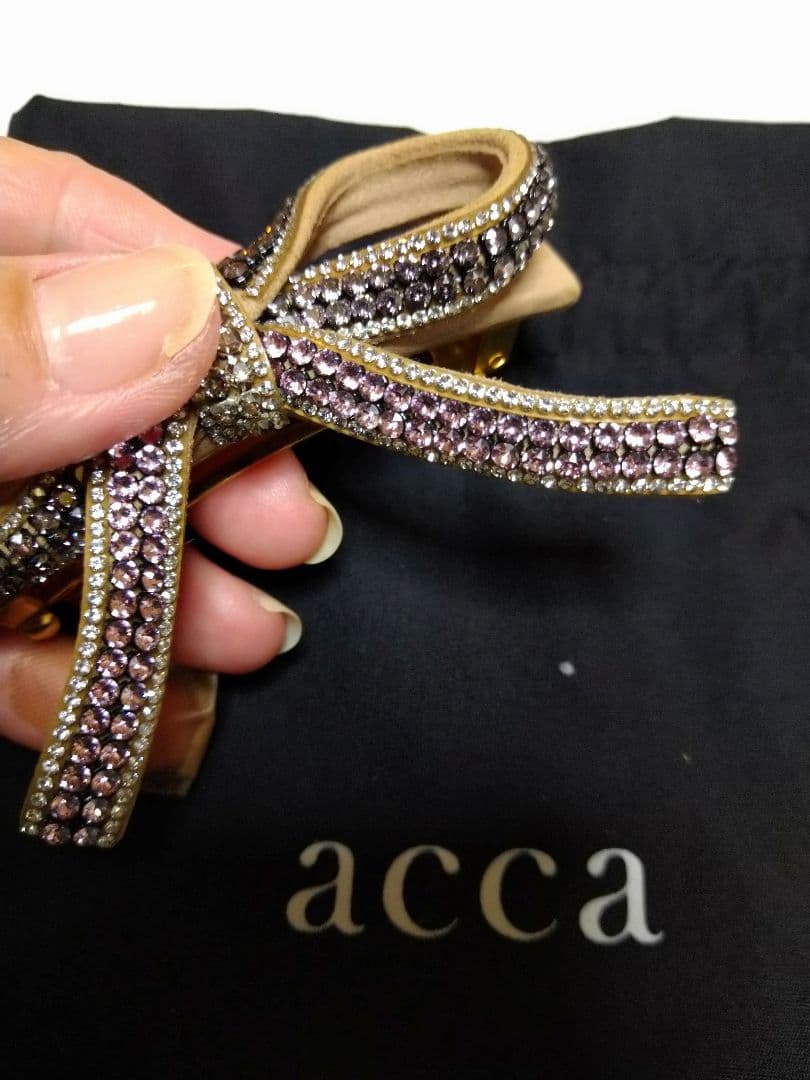 本日のみ値下げacca アッカ　アンジェラ　リボン　バレッタ