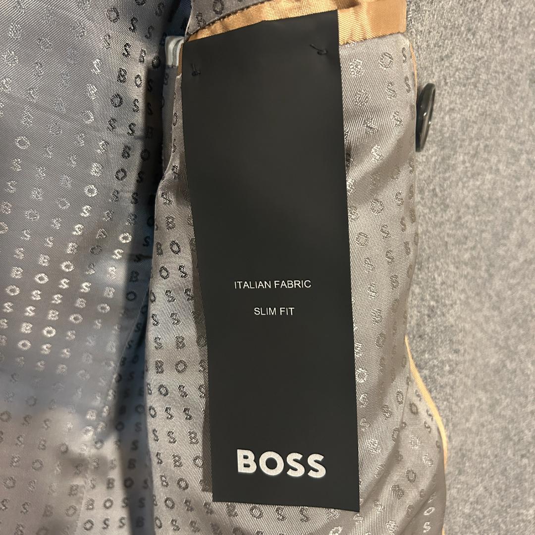 BOSS ダブルブレスト コート グレー