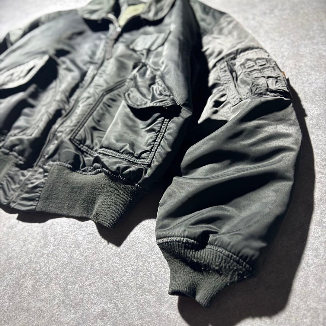 90s USA製 ALPHA CWU-45P フライトジャケット オリーブ XL