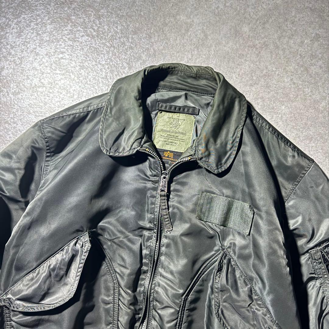 90s USA製 ALPHA CWU-45P フライトジャケット オリーブ XL