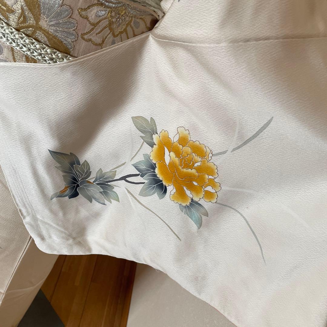 ひろりん様おまとめ　優しい生成色に四季花が美しい訪問着