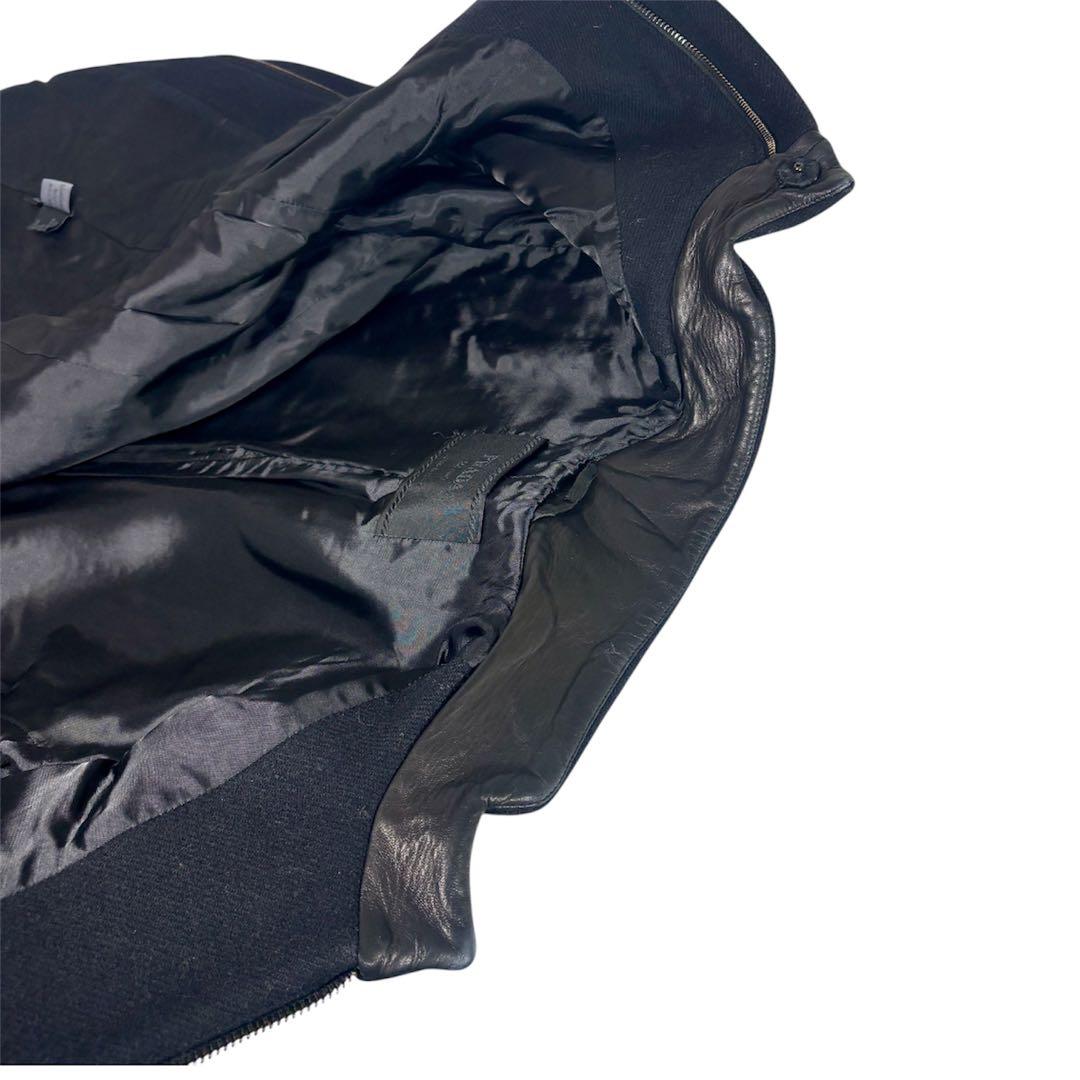 極美品 PRADA プラダ ロングコート ブラック 前ジップイタリア製 Lサイズ