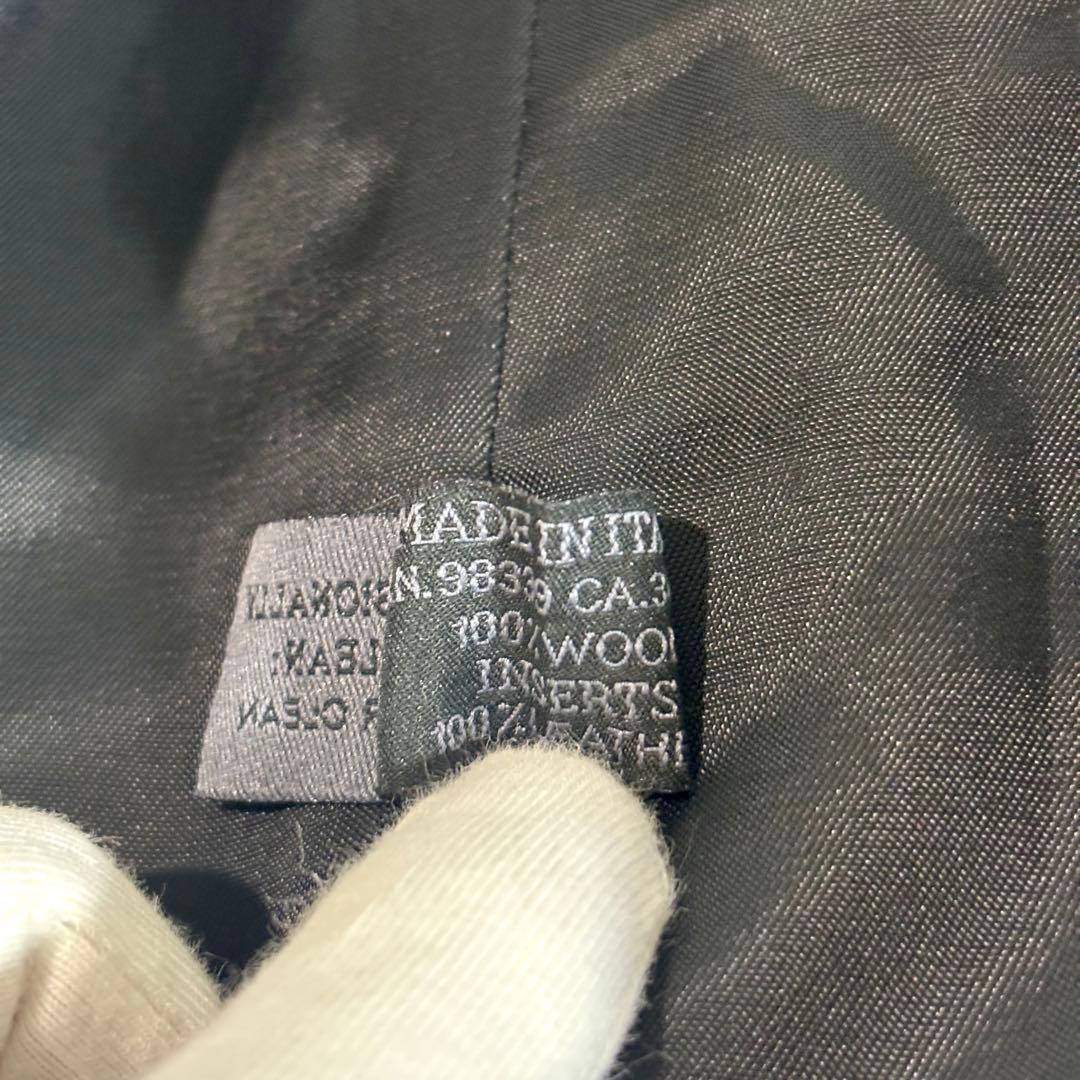 極美品 PRADA プラダ ロングコート ブラック 前ジップイタリア製 Lサイズ