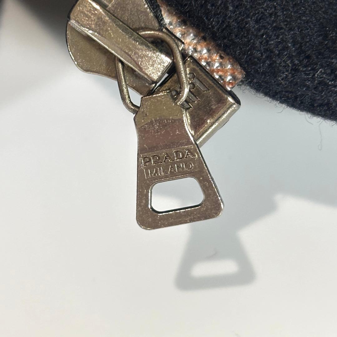 極美品 PRADA プラダ ロングコート ブラック 前ジップイタリア製 Lサイズ