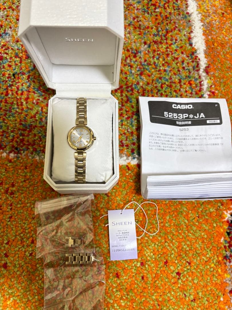 SHEEN チタンモデル 腕時計SHW-7100TG-7AJF 電波ソーラー