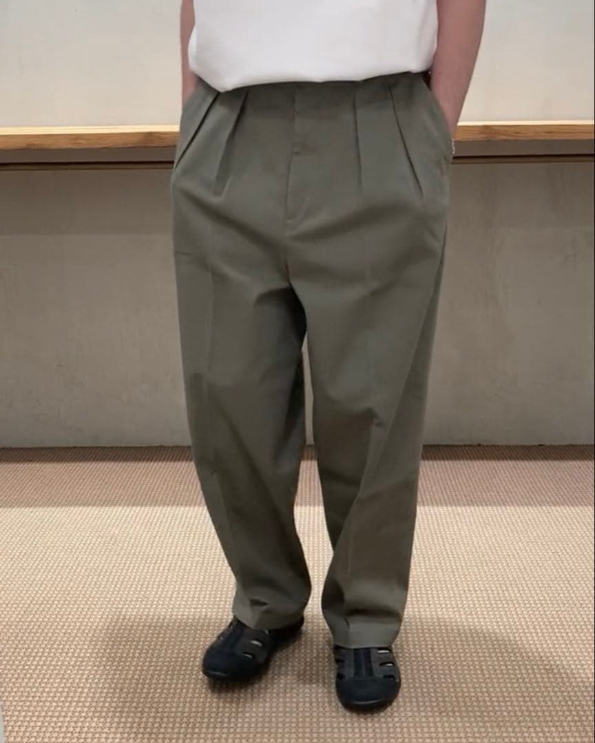 ＜Steven Alan＞ ドリル インツープリーツ ドレス トラウザーズ