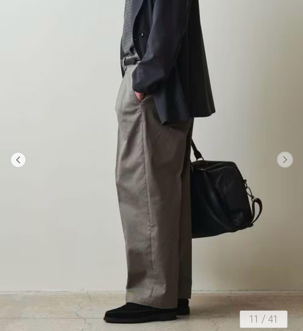 ＜Steven Alan＞ ドリル インツープリーツ ドレス トラウザーズ