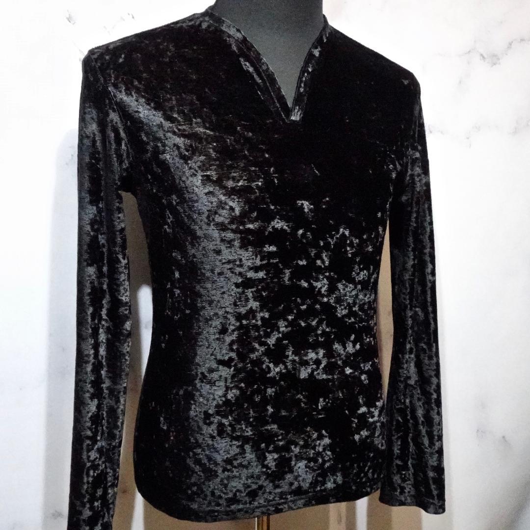 [5351プールオム]グロスベルベットカットソー(日本製)シェラック/ロエン