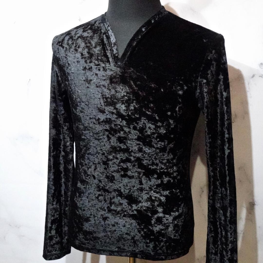 [5351プールオム]グロスベルベットカットソー(日本製)シェラック/ロエン