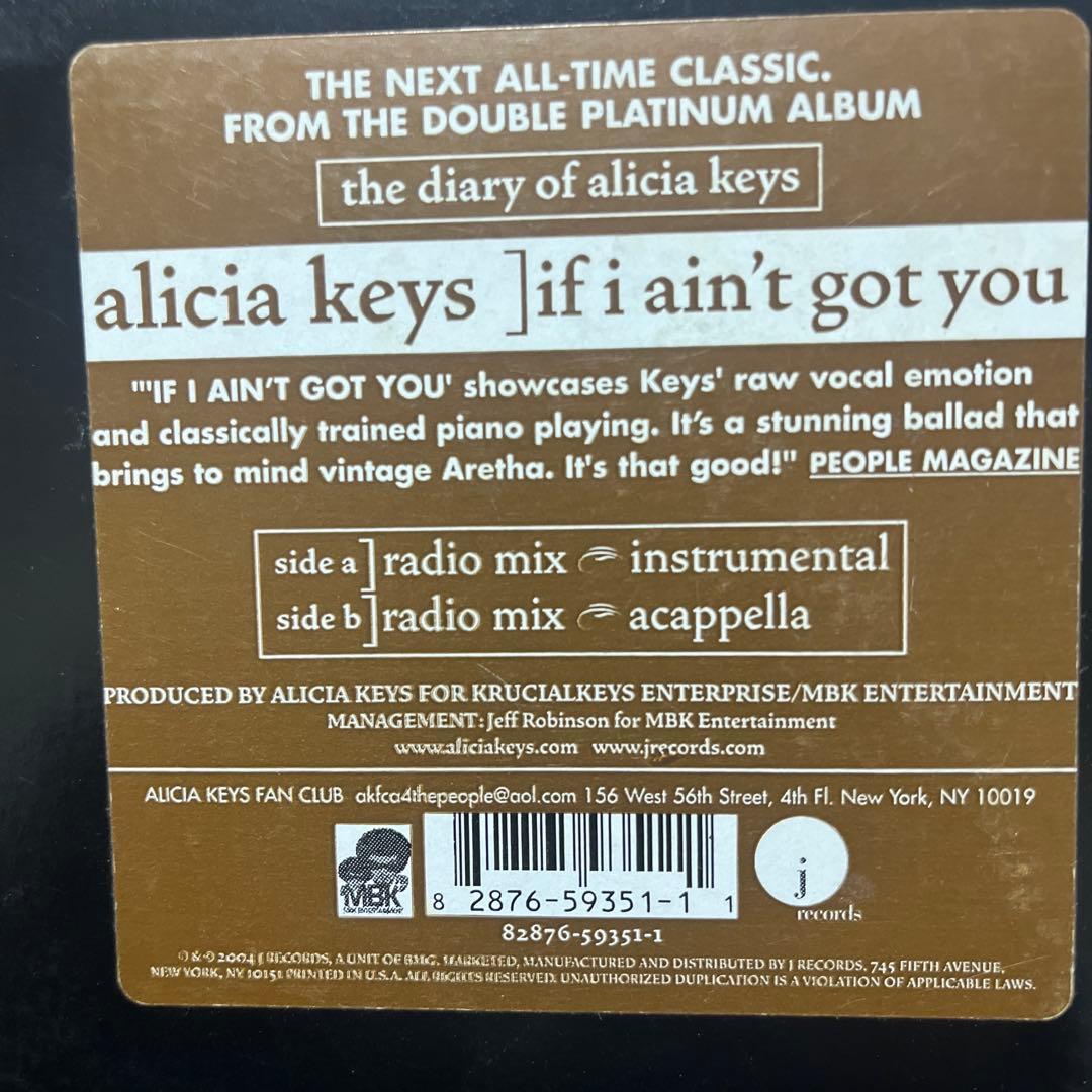 Alicia keys if ain't got you 2枚セット