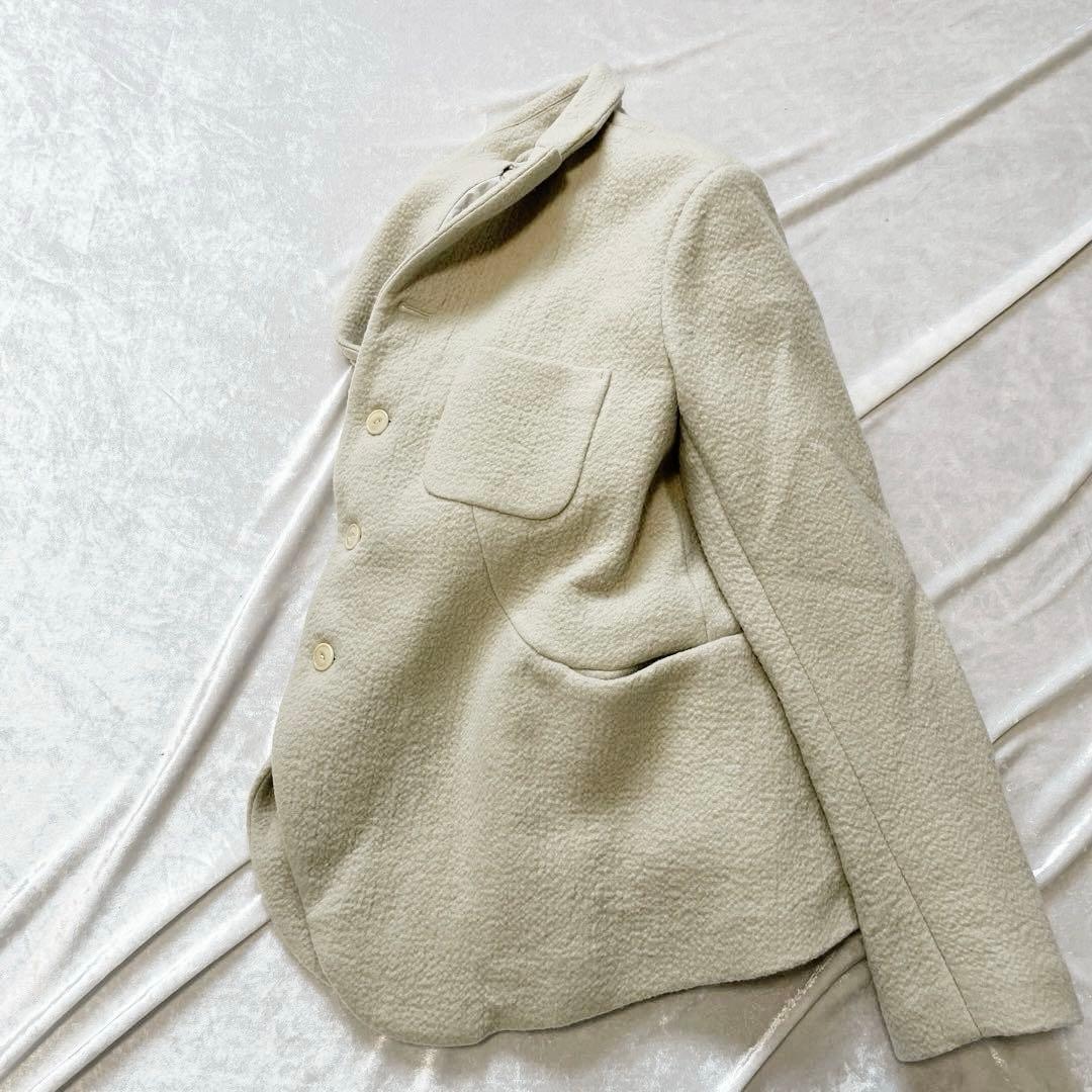 ヴェリテクール ベージュ テーラードジャケット ウール混合