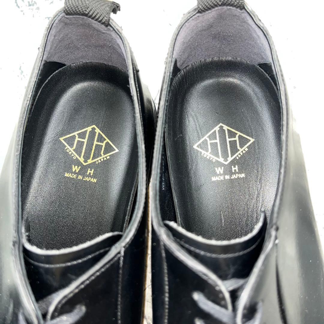 【極美品】 WH ヒロシツボウチ 干場義雅 別注 26 ドレスシューズ ブラック