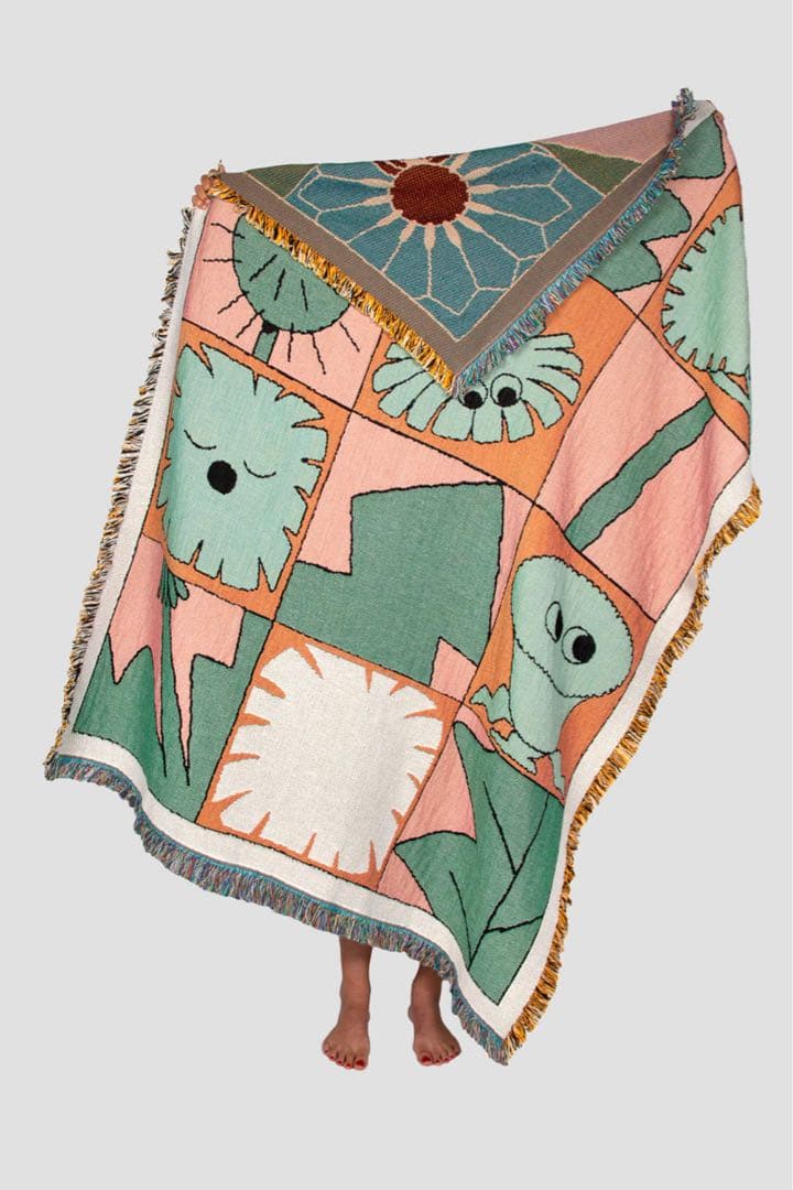 Slowdown Studio Weeds throw ブランケット