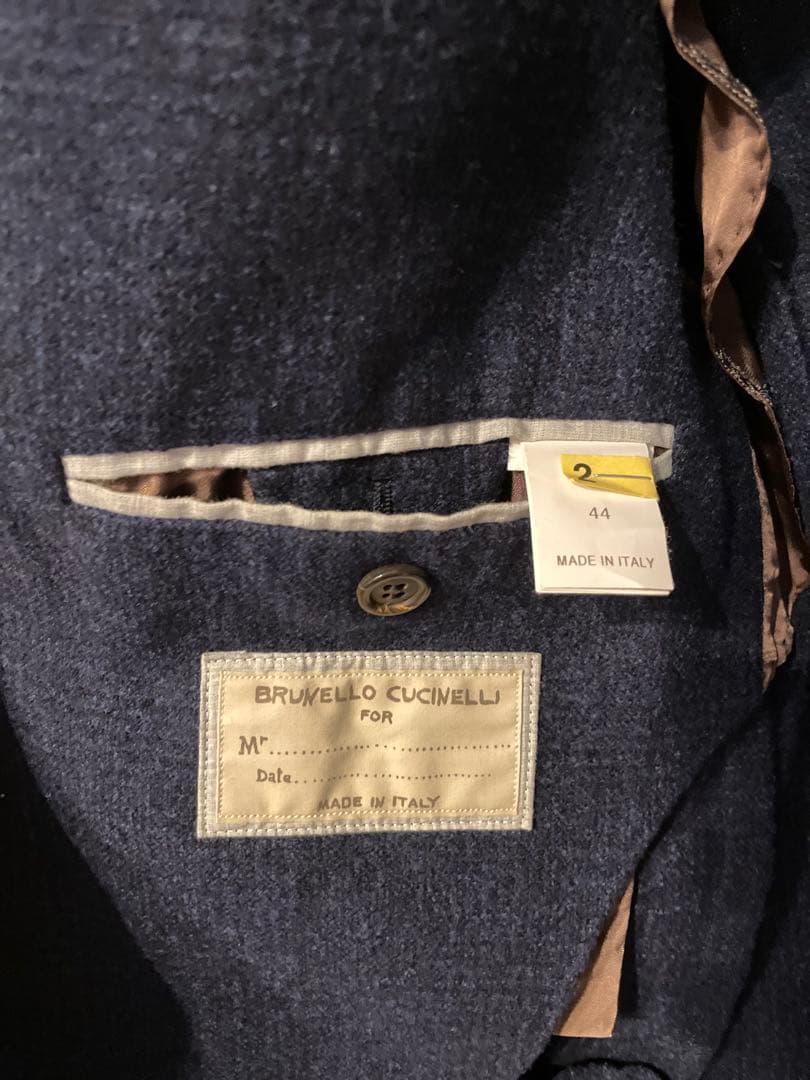 美品BRUNELLO CUCINELLI テーラードジャケット 44 ネイビー