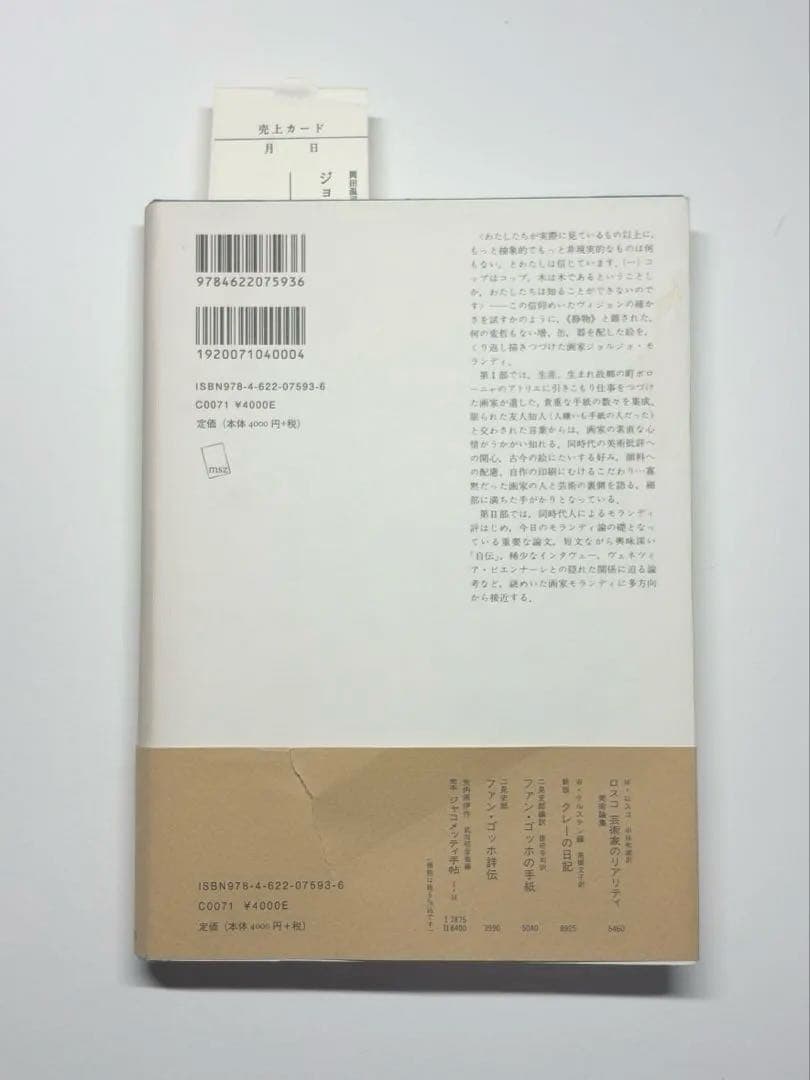 ジョルジョ・モランディの手紙