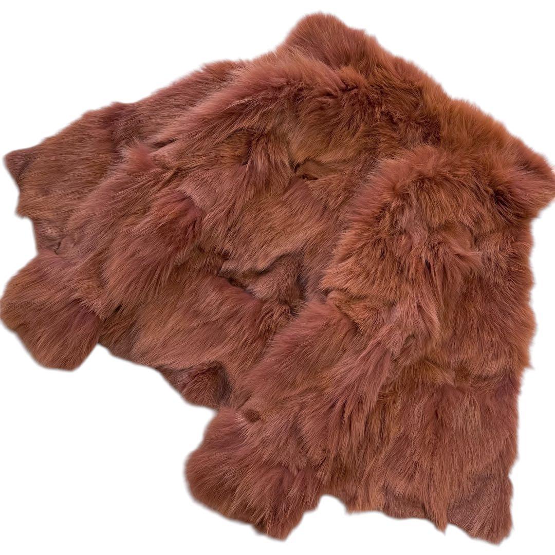 【希少色】フォックス リアルファー クロップド丈 ジャケット フレアスリーブ