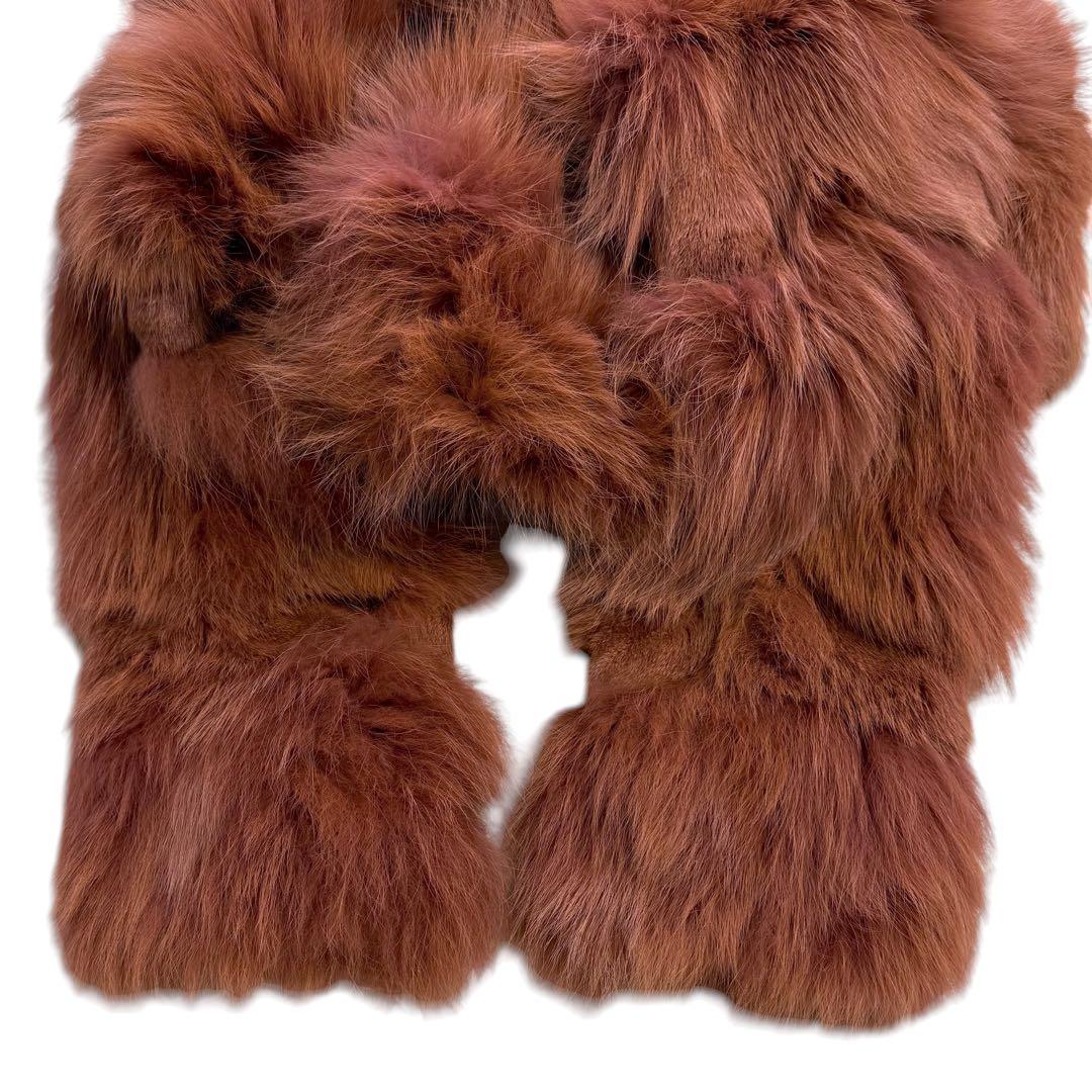 【希少色】フォックス リアルファー クロップド丈 ジャケット フレアスリーブ