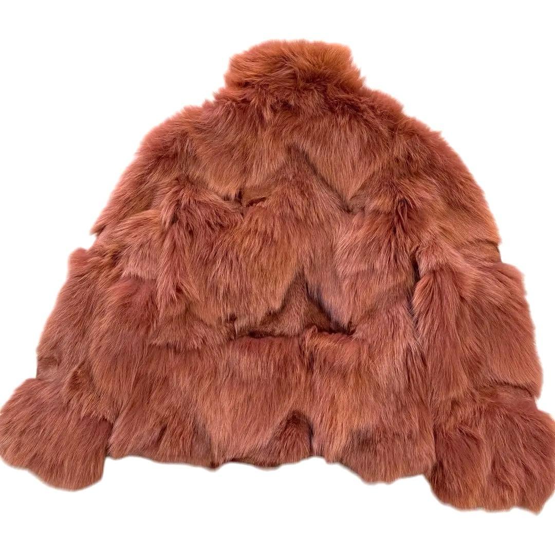 【希少色】フォックス リアルファー クロップド丈 ジャケット フレアスリーブ