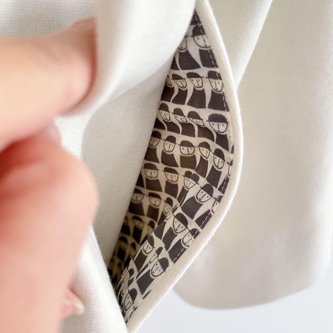 PICONE ピッコーネ コート 白 裏地 アルチビオ 柄 ステッチ レーヨン