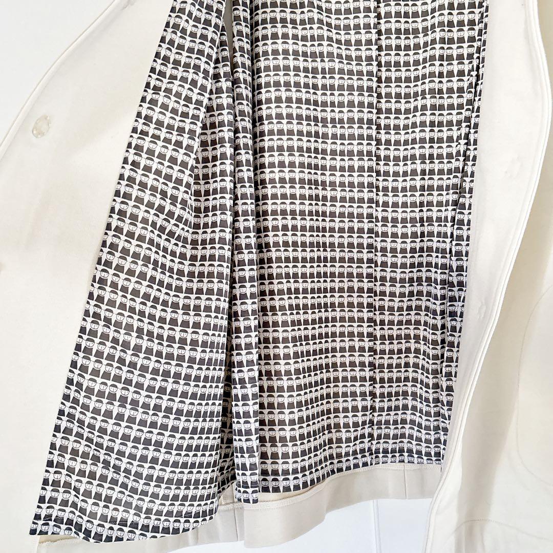 PICONE ピッコーネ コート 白 裏地 アルチビオ 柄 ステッチ レーヨン