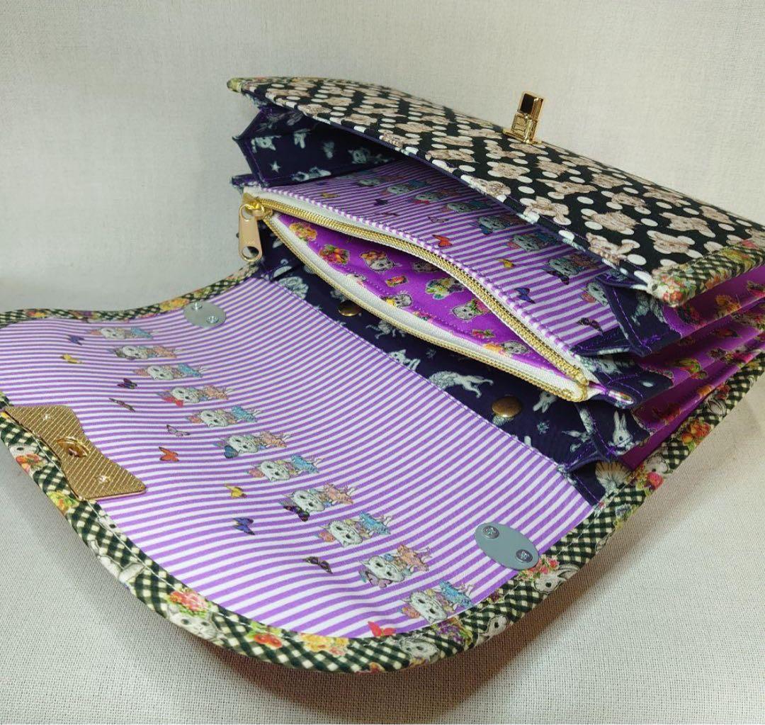 ★ ハンドメイド がま口 蛇腹バッグ ジョリーフルール マイリトルテイラー