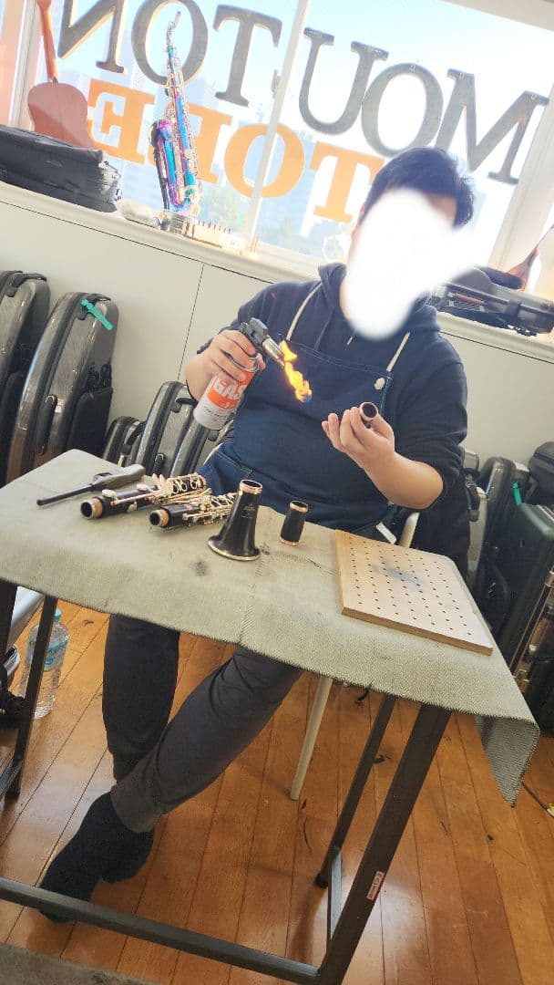 ブルズアイ　クラリネット　リガチャー ルージュEX　総銀　PGP 　管楽器調律