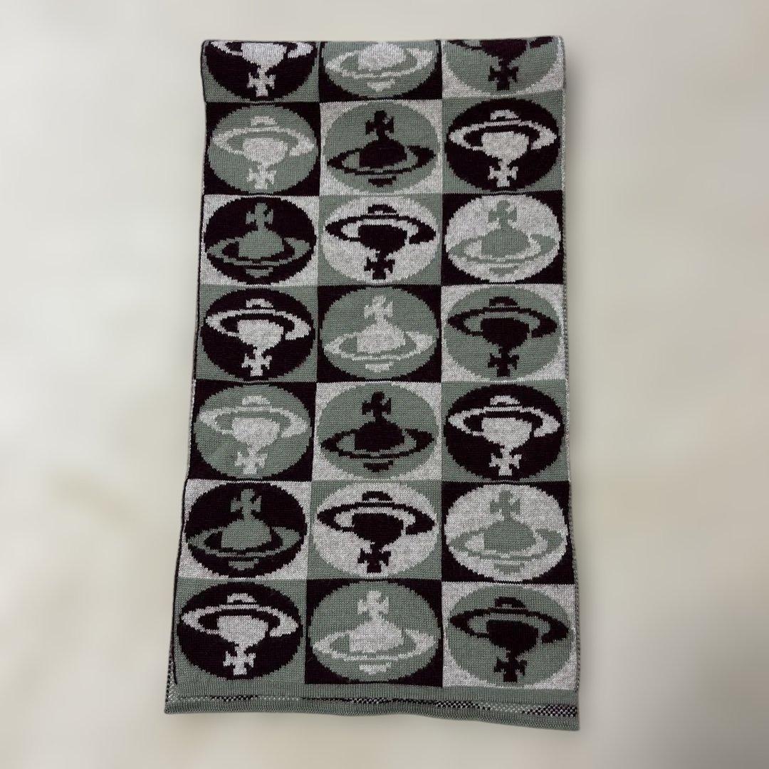 レア✨ヴィヴィアンウエストウッド　オーブ　総柄　チェック　マフラー