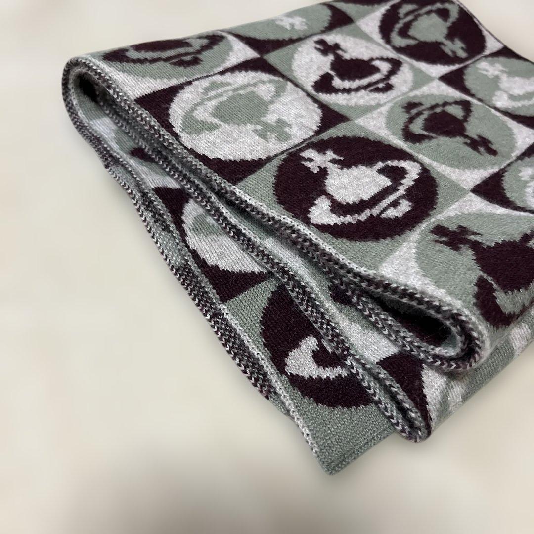 レア✨ヴィヴィアンウエストウッド　オーブ　総柄　チェック　マフラー