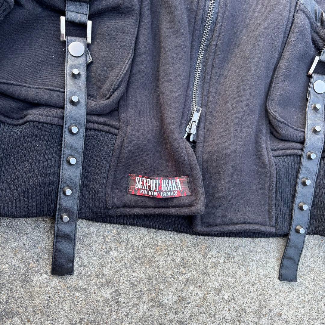 00's SEX POT ReVeNGe 裏起毛 ファーパーカー 地雷 y2k