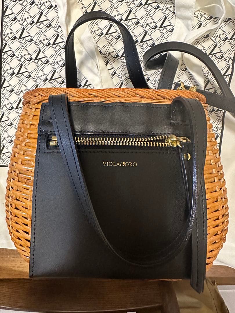 VIOLA d'ORO ラタンバッグ