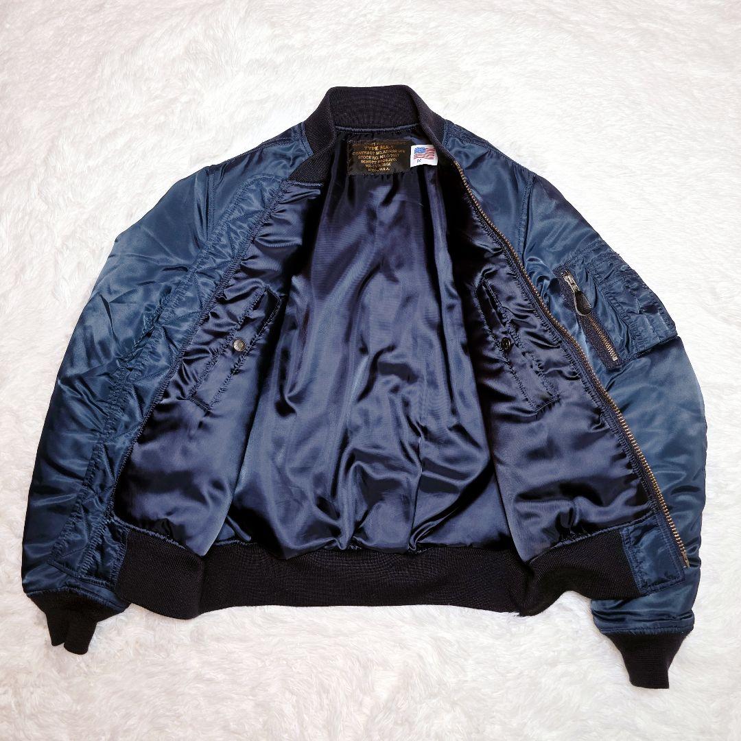 schott MA-1 ジャケット ネイビー 紺 復刻 M ショット