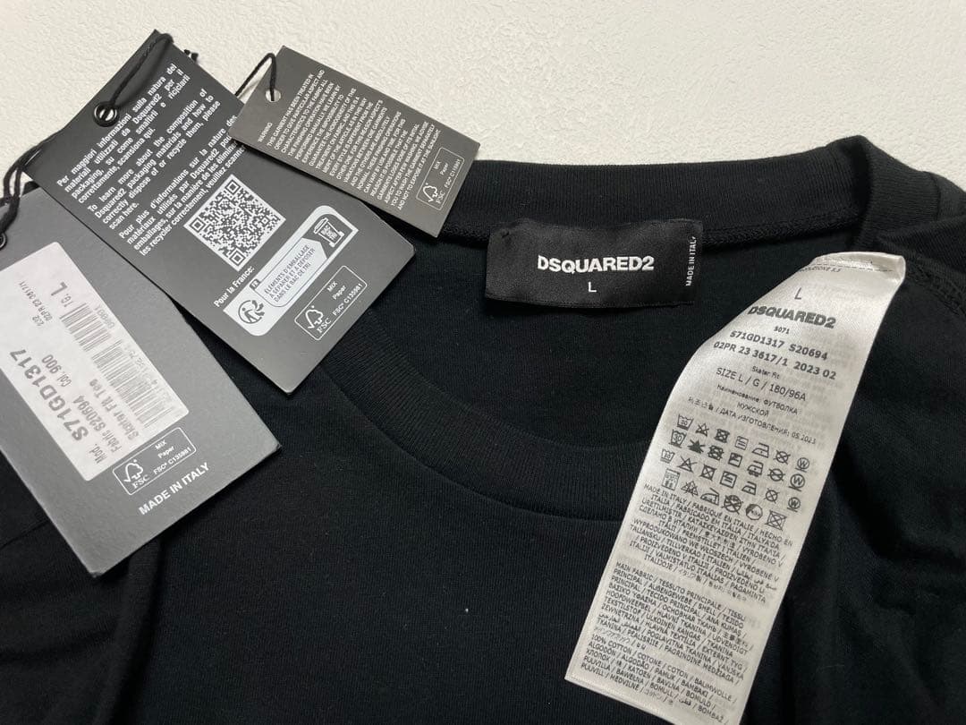 超美品　ディースクエアード　2023SS ロゴプリントTシャツ　国内正規品