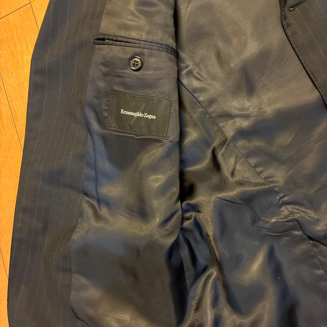 エルメネジルドゼニア スーツ 52ネイビー ストライプ ZEGNA