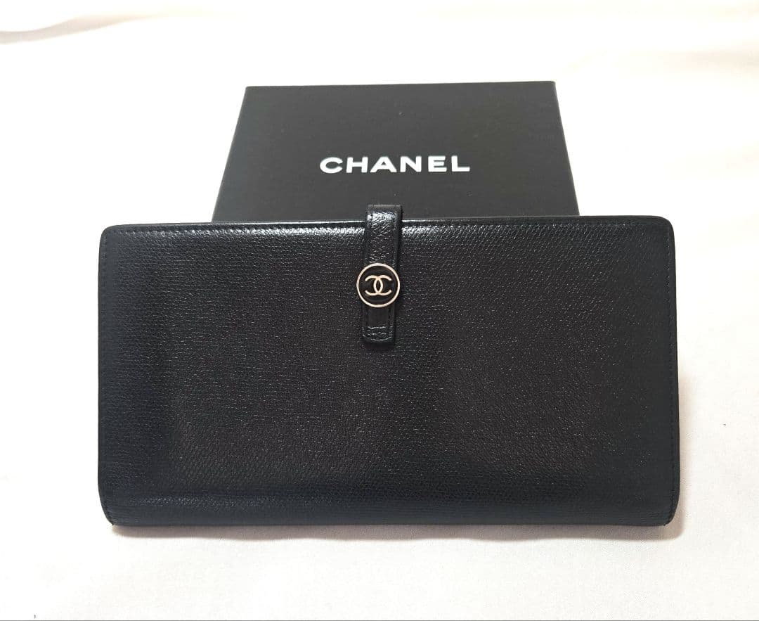 値下げCHANEL長財布ブラック