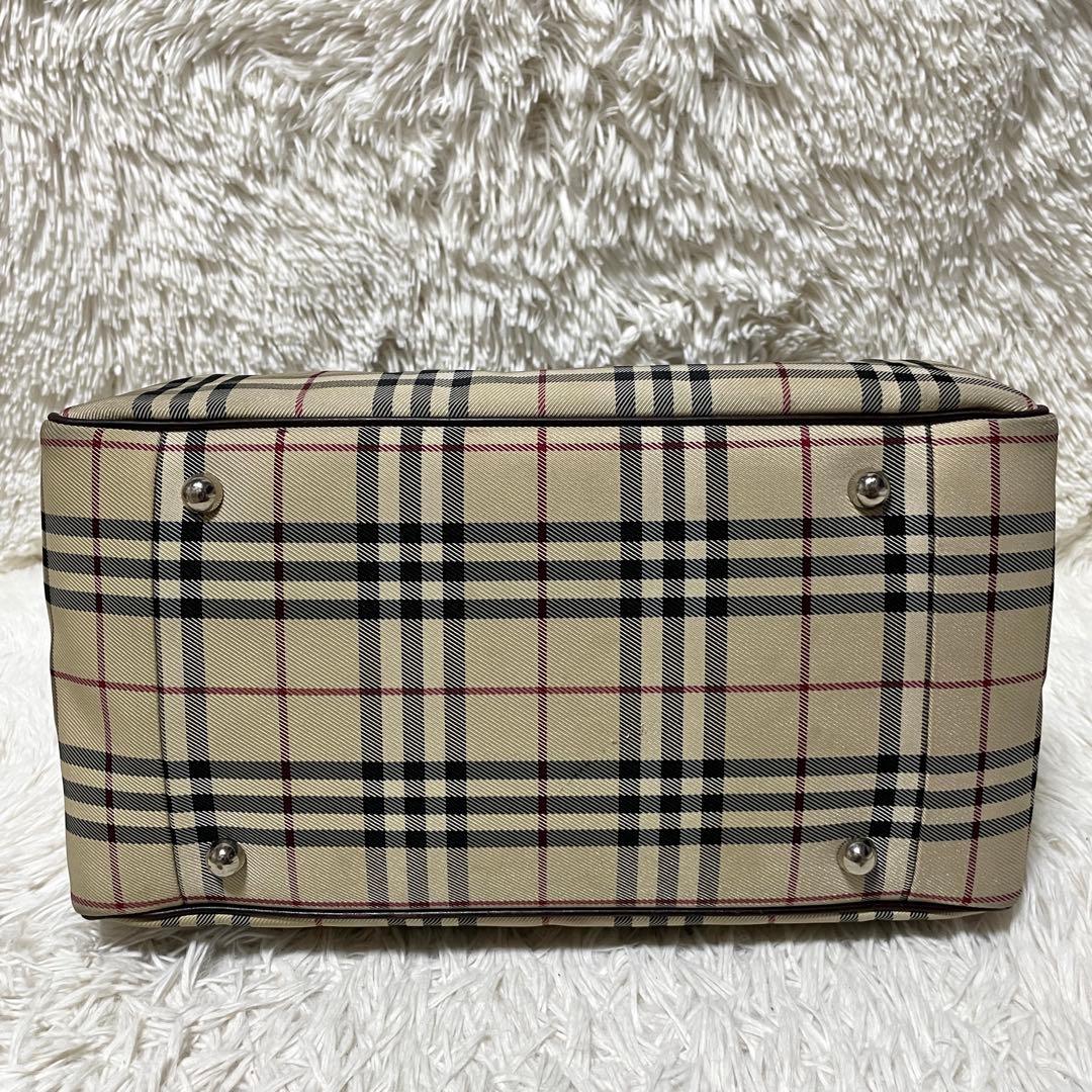 【良品】Burberry バーバリー　ミニボストン　トートバッグ　ノバチェック