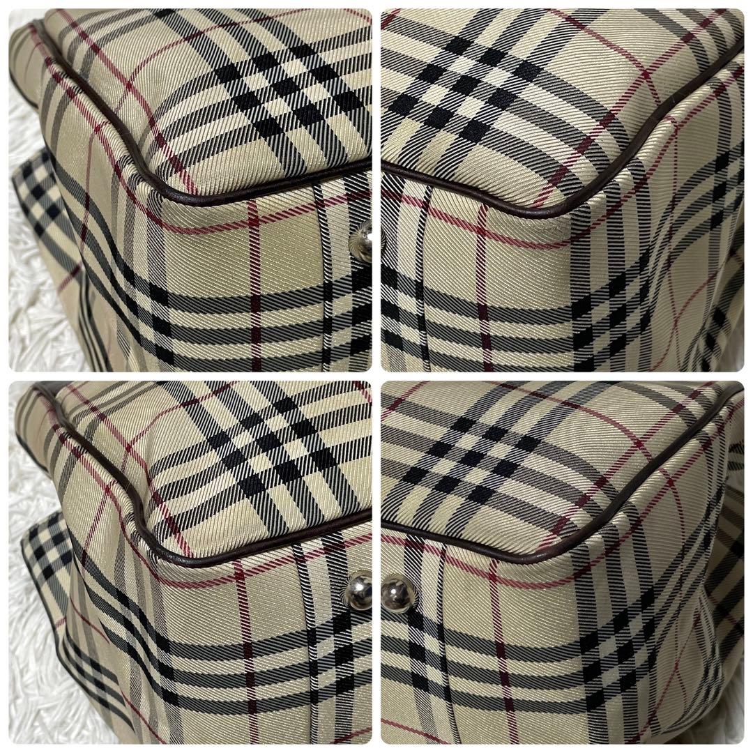 【良品】Burberry バーバリー　ミニボストン　トートバッグ　ノバチェック