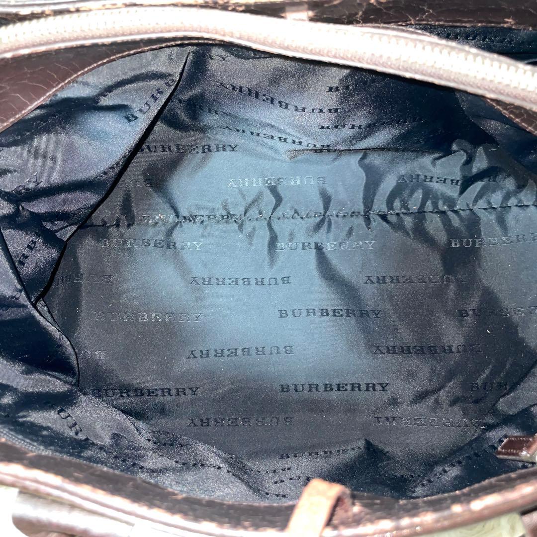 【良品】Burberry バーバリー　ミニボストン　トートバッグ　ノバチェック