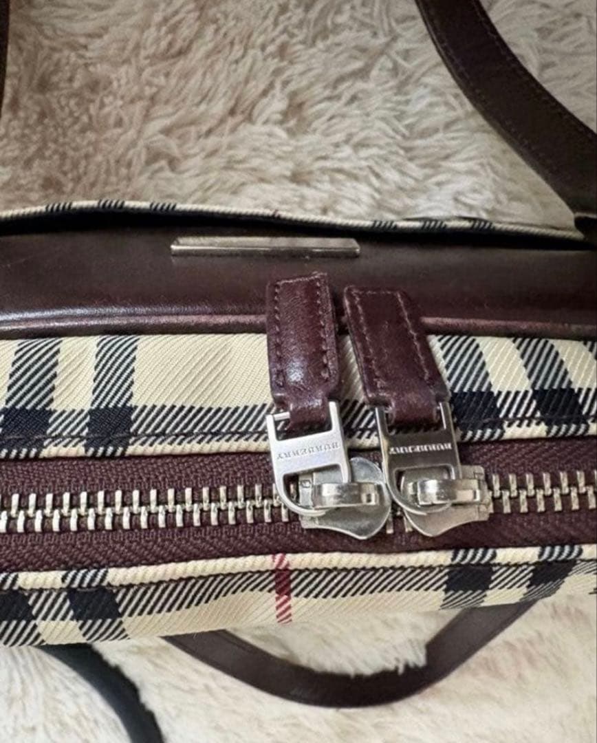 らら様BURBERRY バーバリー　ミニボストンバッグ ノバチェック