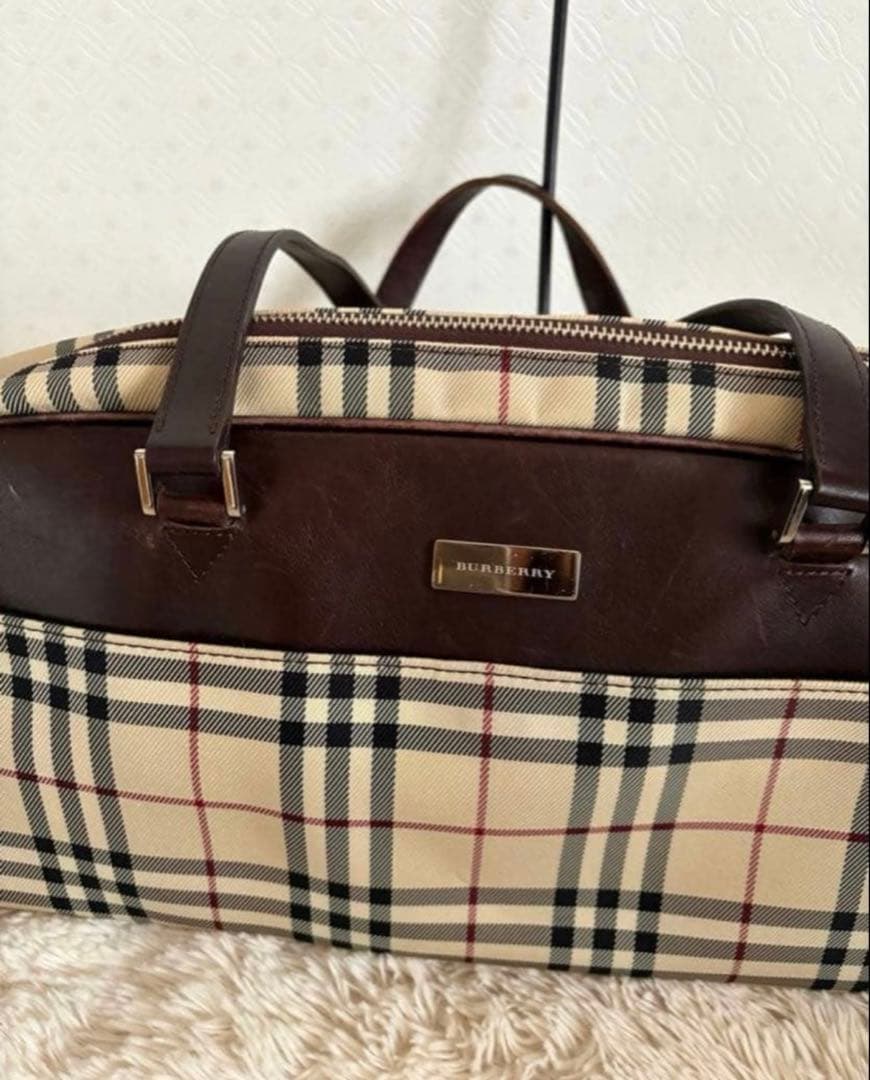 らら様BURBERRY バーバリー　ミニボストンバッグ ノバチェック