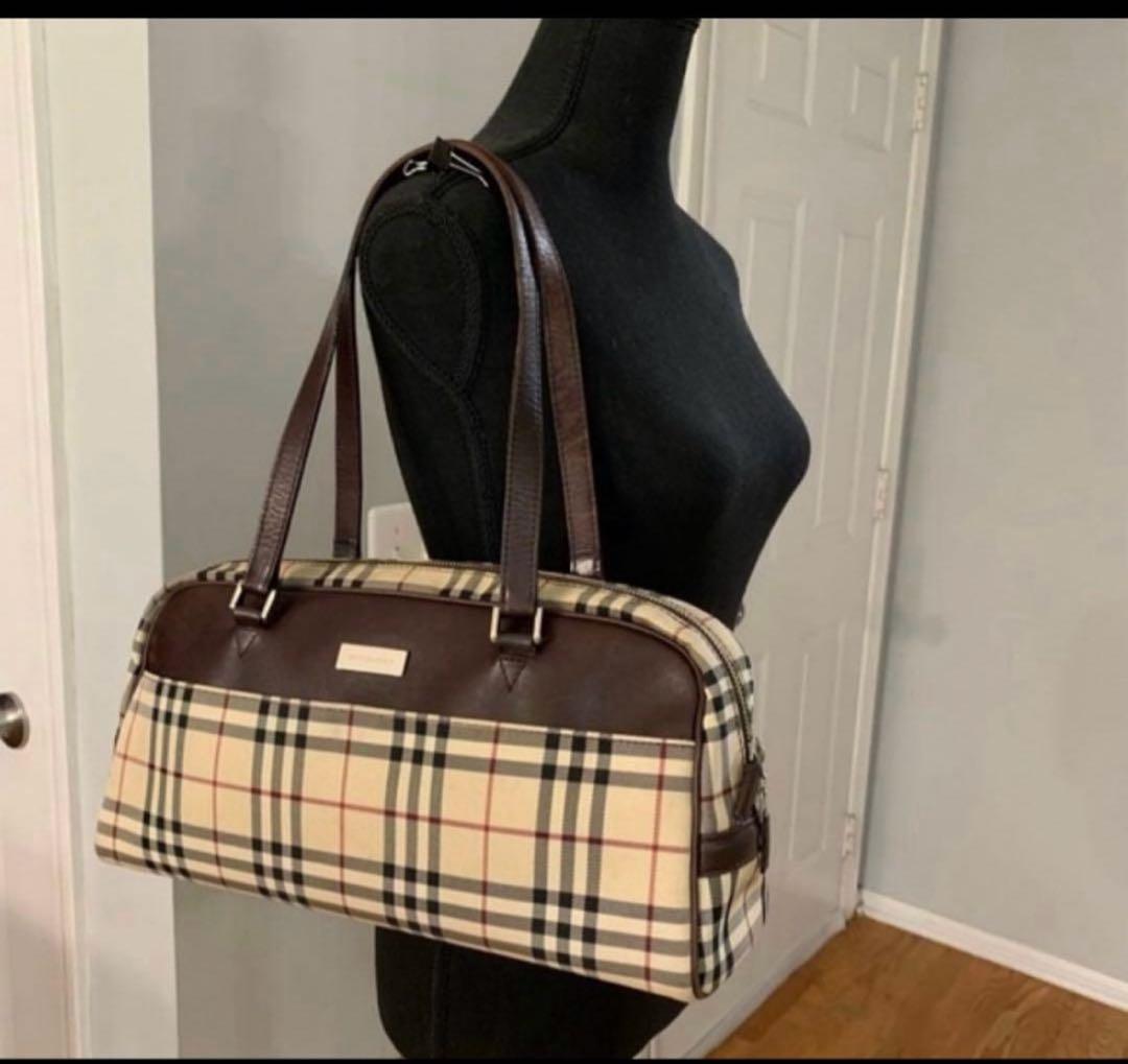 らら様BURBERRY バーバリー　ミニボストンバッグ ノバチェック
