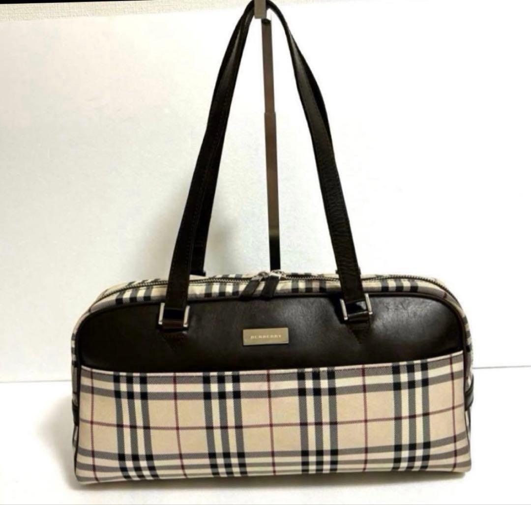 らら様BURBERRY バーバリー　ミニボストンバッグ ノバチェック