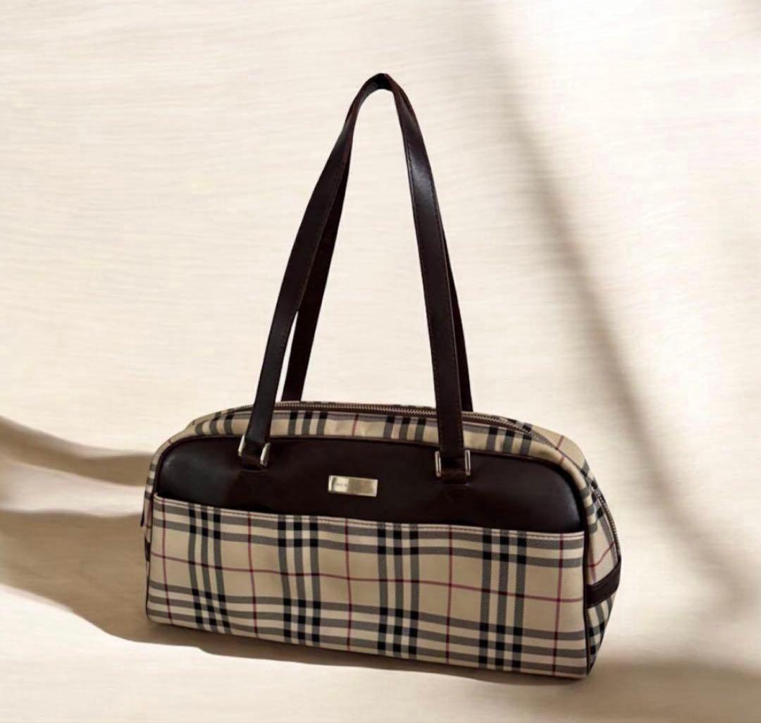 らら様BURBERRY バーバリー　ミニボストンバッグ ノバチェック