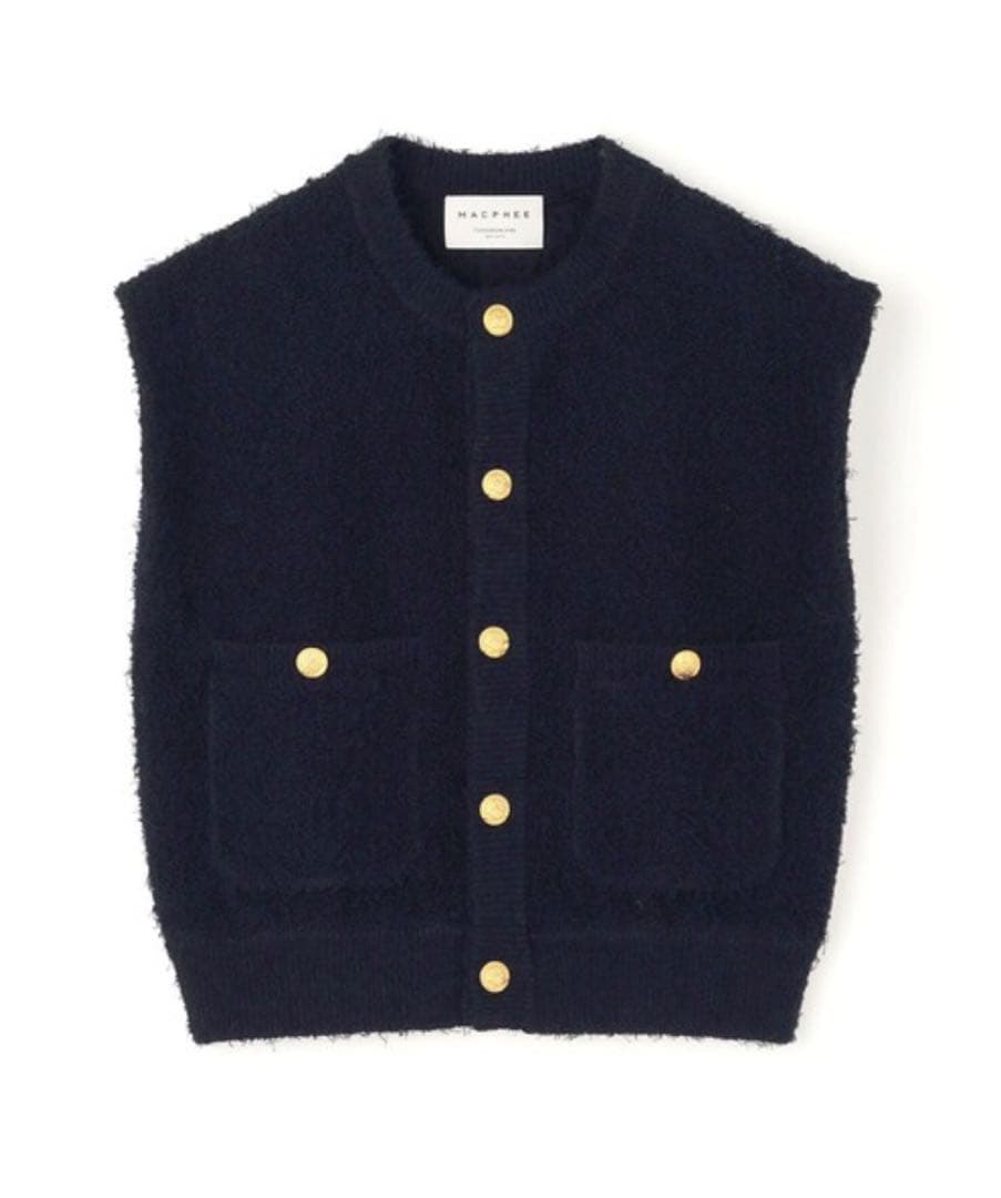 【最終値下げ】マカフィー MACPHEE ツイーディークルーネックジレ