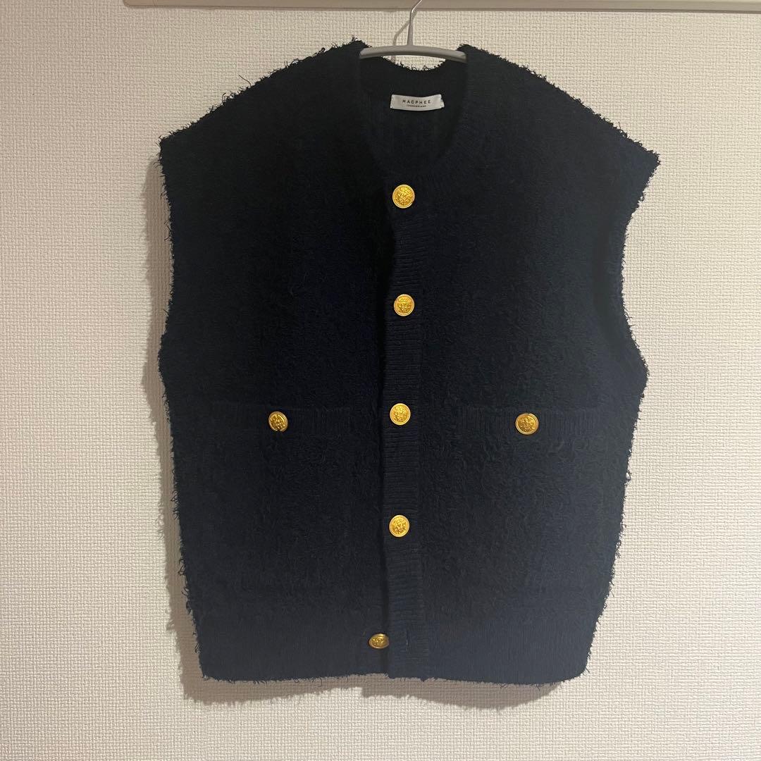 【最終値下げ】マカフィー MACPHEE ツイーディークルーネックジレ