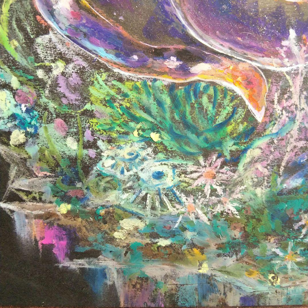 クリオネ 原画 アート 絵画 画家 現代アート 海 イラスト インテリア 幻想的