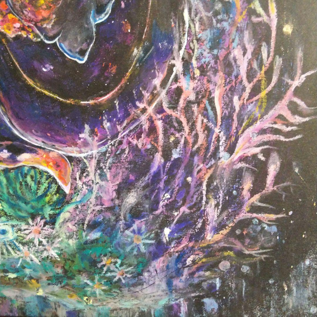 クリオネ 原画 アート 絵画 画家 現代アート 海 イラスト インテリア 幻想的