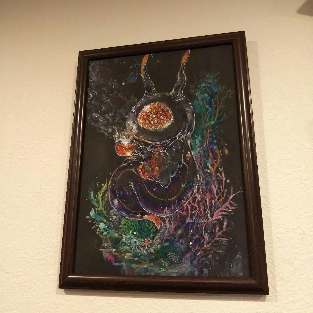 クリオネ 原画 アート 絵画 画家 現代アート 海 イラスト インテリア 幻想的